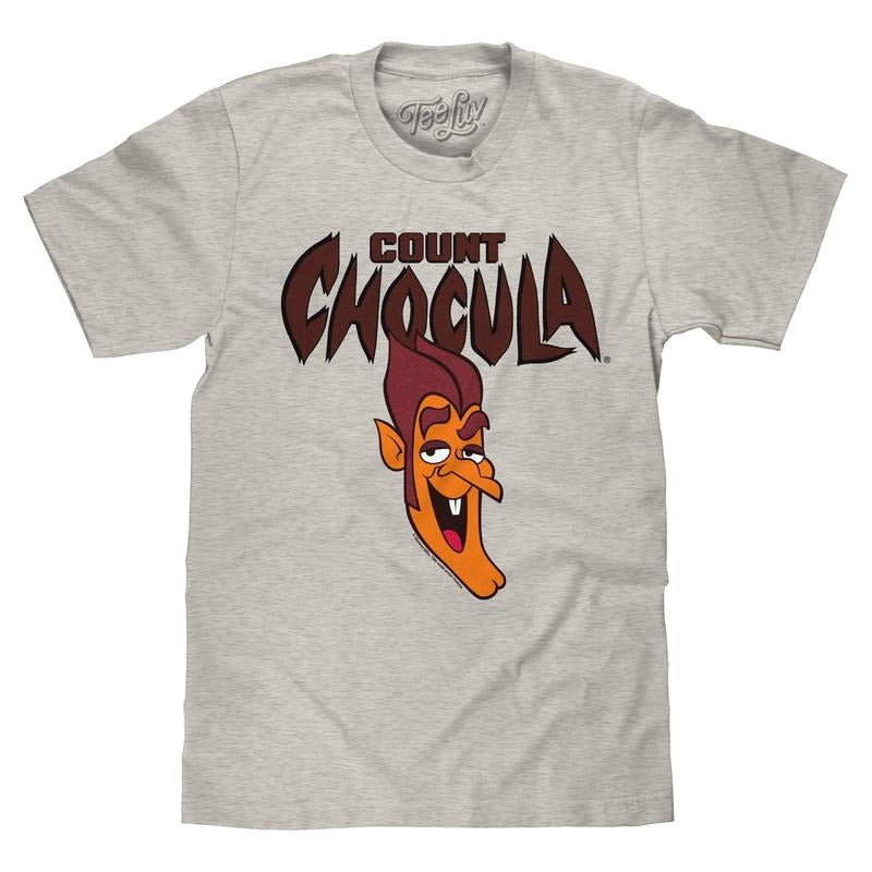 Retro Count Chocula Monster Cereal Mascot T-Shirt - Oat Heather