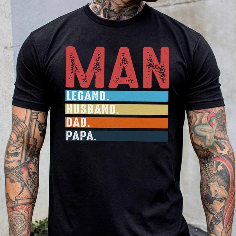 Retro Dad The Man Shirt, Dad Legend, Dad Husband, Papa Shirt, Dad Quotes Tee, Best Dad Ever Shirt, Fathers Day Gift, Dad Shirt