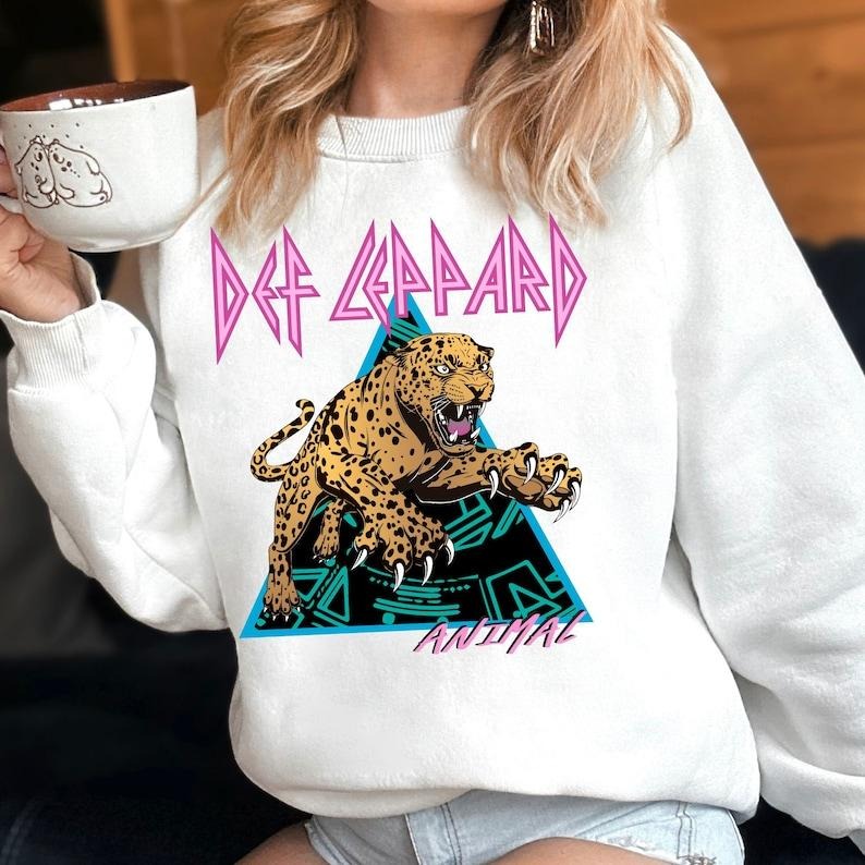 Retro Def Leppard shirt, vintage rock band sweatshirt, rock festival sweatshirt