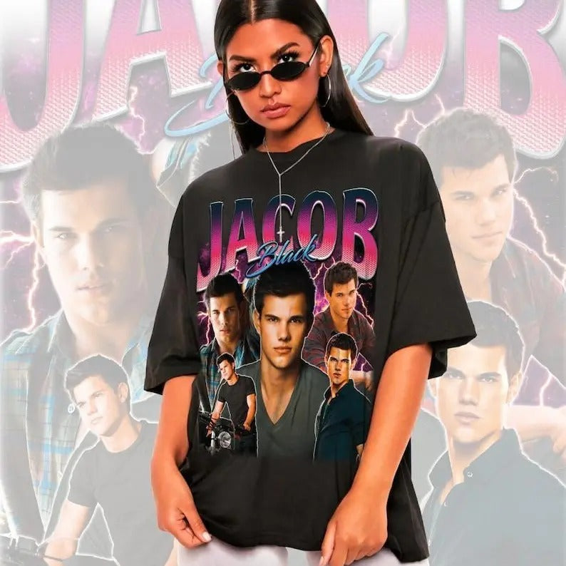 Retro Jacob Black Shirt-Jacob Black Tshirt,Jacob Black T shirt,Edward Cullen Shirt,Robert Pattinson Shirt,Team Jacob Shirt,Team Edward Shirt