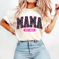 Retro Mama Est 2025 T-Shirt, Pink Mama T-Shirt, Mothers Day T-Shirt, New Mama T-Shirt, Leopard Mama Varsity T-Shirt, Mama Shirt New Mama T-Shirt