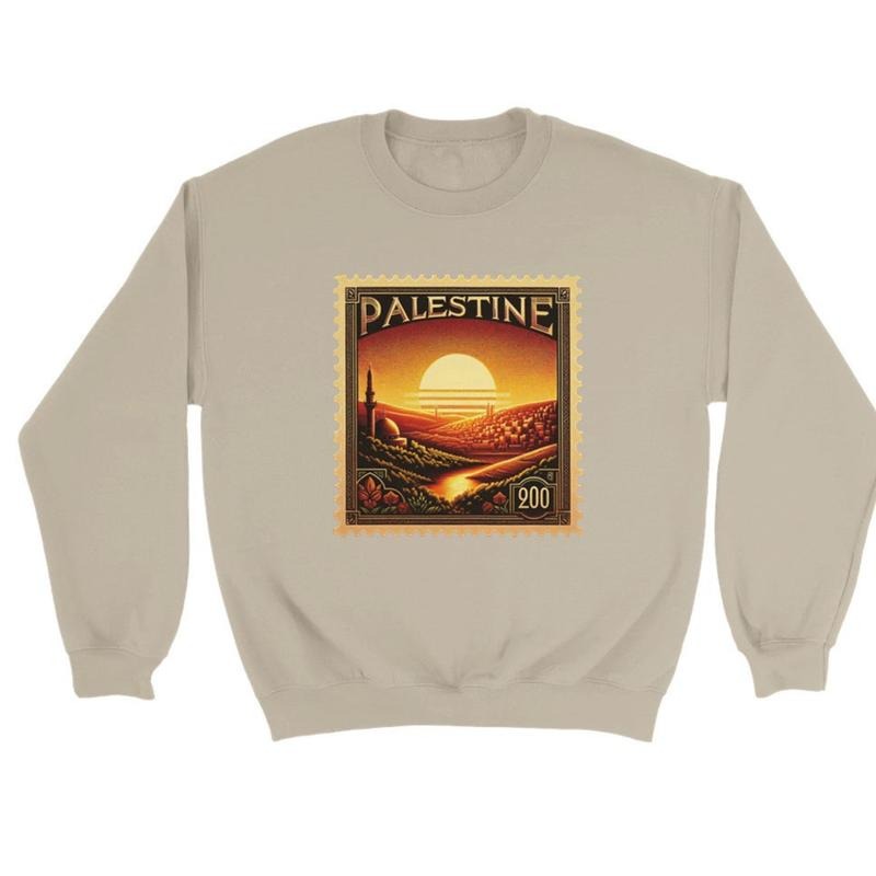 Retro Palestinee Sunset Stamp Vintage Style Middle Eastern Apparel Classic Unisex