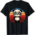 Retro Panda in Sunglasses BBQ Pool Party Funny Panda T-Shirt Made in USA