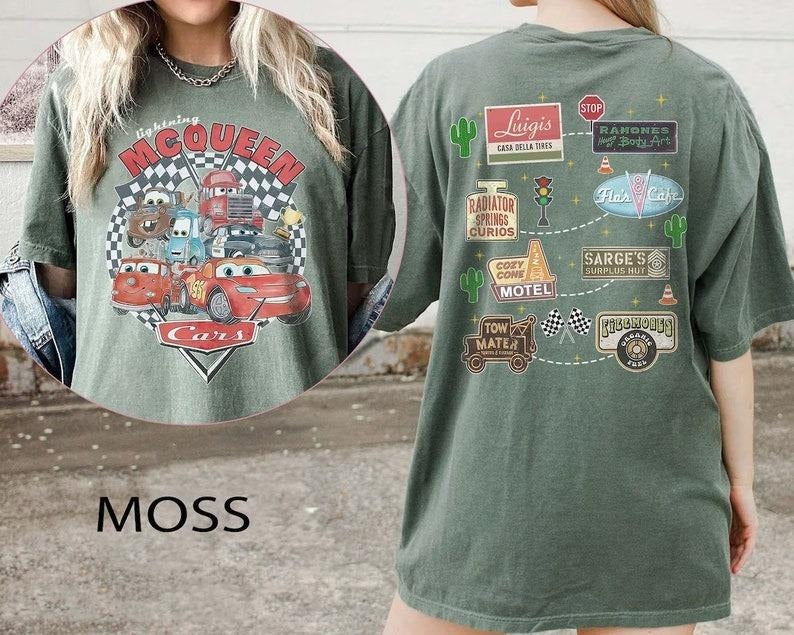 Retro Two Side Mc Que0n Cars Shirt, Cars Movie T-Shirt, cars movie Shirt, Piston Cup Champion Shirt, cars movie Number Shirt Casual Cottonstyle{n002}3