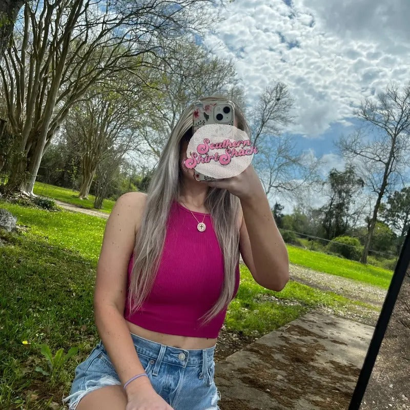 Ribbed Racerback Seamless Tank