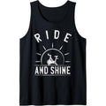 Ride and Shine Funny Indoor Spinning Spin Class Workout Gym Tank Top Made in USA