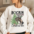 Rocking Around The Christmas Tree Sweatshirt, Retro Christmas Western T-Shirt, cowboy sweatshirt,yee haw howdy christmas, women's