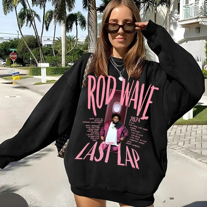 Rod Wave The Last Lap 2024 Sweatshirt, Rod Ware Design pink Sweatshirt