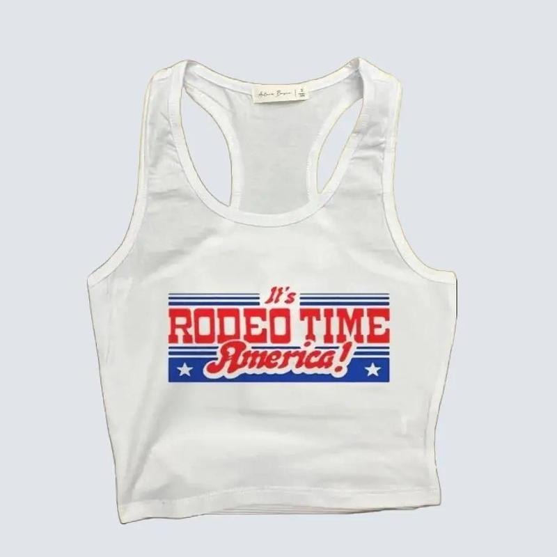 Rodeo Time - Crop Tank, Baby Tee, Crop Tank Top Y2K Shirt, Political Activism, LGBTQ Rights, Free Speech, Feminist Shirt, Gift For Her