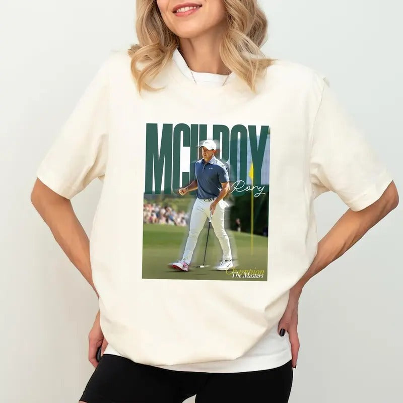 Rory Mcilroyy Augusta National Champions Tshirt, 2025 Masters Tournament Golf, Tour Gift For Fan, Unisex Short Sleeve Tee...