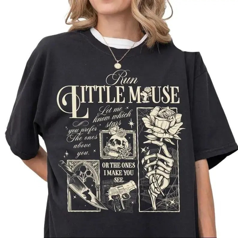 Run Little Mouse Tshirt, Zade Book Dark Romance Merch, Smut Reader Gift, haunting adeline shirt, Book Lover Gift,