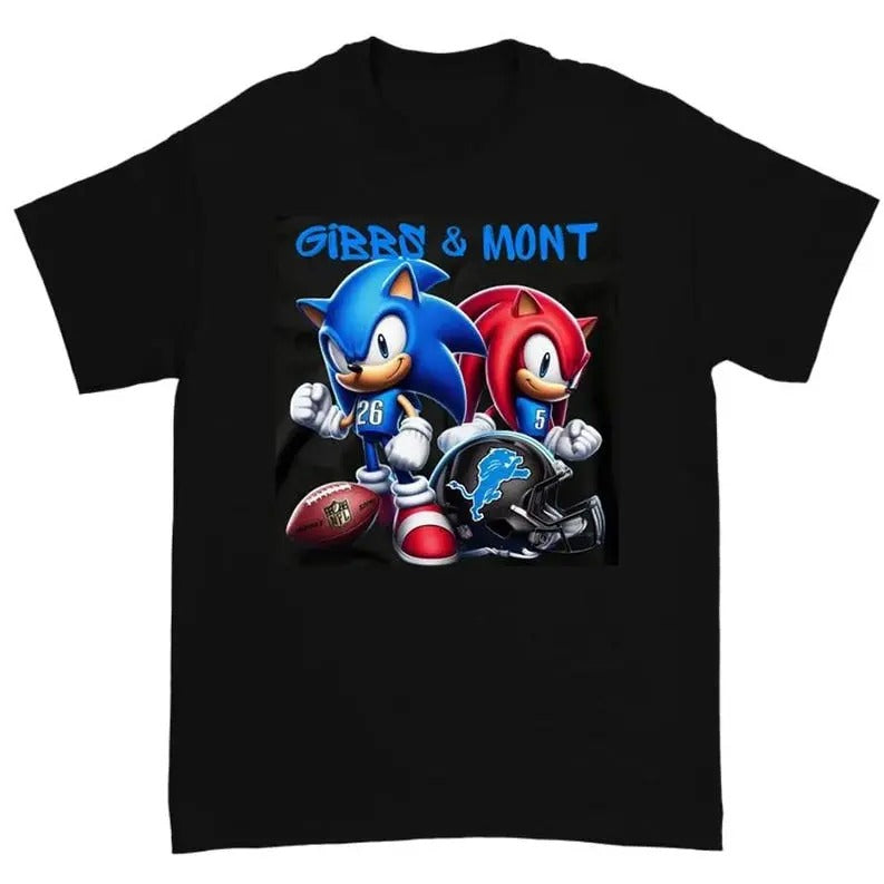 S0n!c and Knuckl3s T-shirt, Detr0t Football Shirt For Fan, S0nc and Knuckls unisex t-shirt Cotton Fabric Unisex