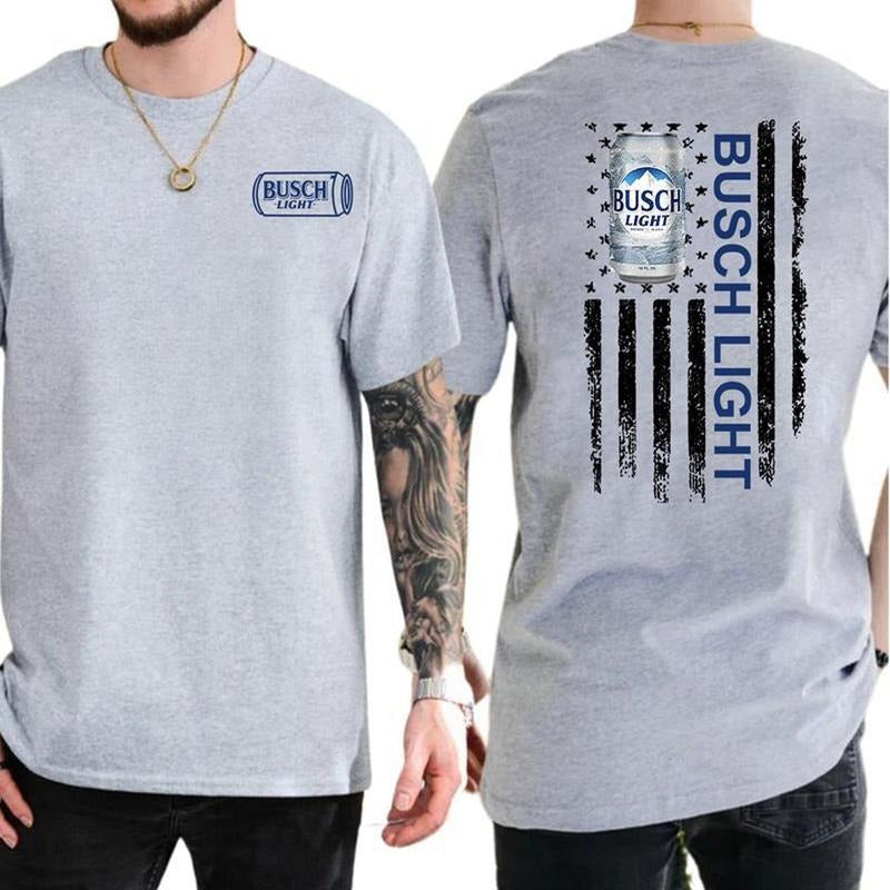 [SALE UP TO 45%] Retro Busch Light USA Flag T-shirt, Busch Light 4th of July T-shirt, Gift for Dad, Mom, Independence Day...