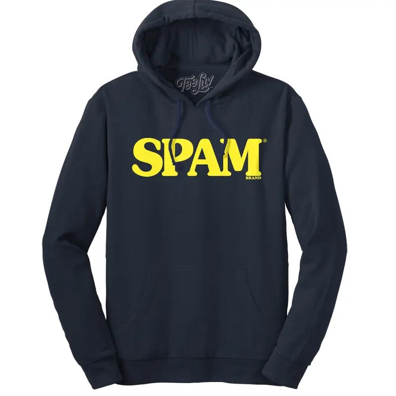 SPAM Logo Hooded Sweatshirt - Navy Blue