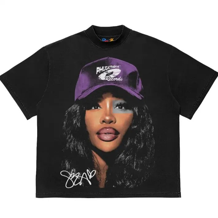 SZA Purple Rap Gift Fan Tee Classic Cotton