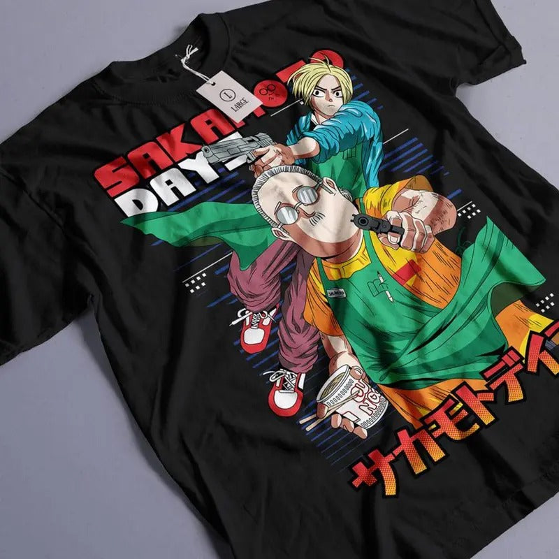 Sakamoto Days Graphic Print Tee, Game Shirt, Anime Shirt, Manga Shirt
