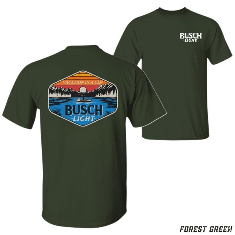 Sale Up To 50% Busch Light T-shirt Vacation In A Can Design With Scenic Landscape Perfect Tee For Beer Lovers And Outdoor...