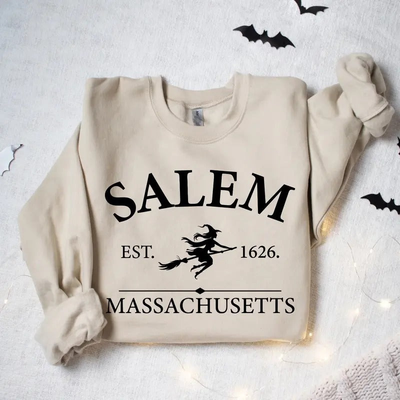 Salem Massachusetts Halloween Sweatshirt, Salem Witches Shirt, Halloween Shirt, Salem Sweatshirt, Salem 1626 Hoodie