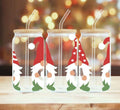 Santa Gnomes | 16 oz Glass with Permanent Vinyl Wrap