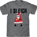 Santa I Sleigh T-Shirt - Gray