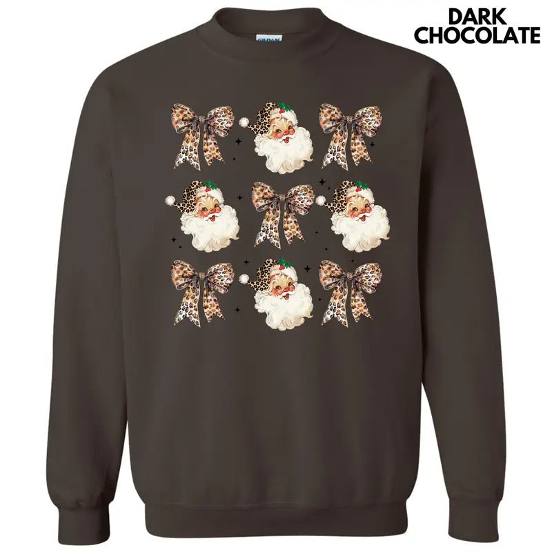 Santa Leopard Coquette Collage Sweatshirt 'NLB'