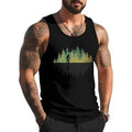 Sasquatch Yeti Reflection Forest Trees Conspiracy Bigfoot Unisex Tank Top, Cotton, Size S-3XL