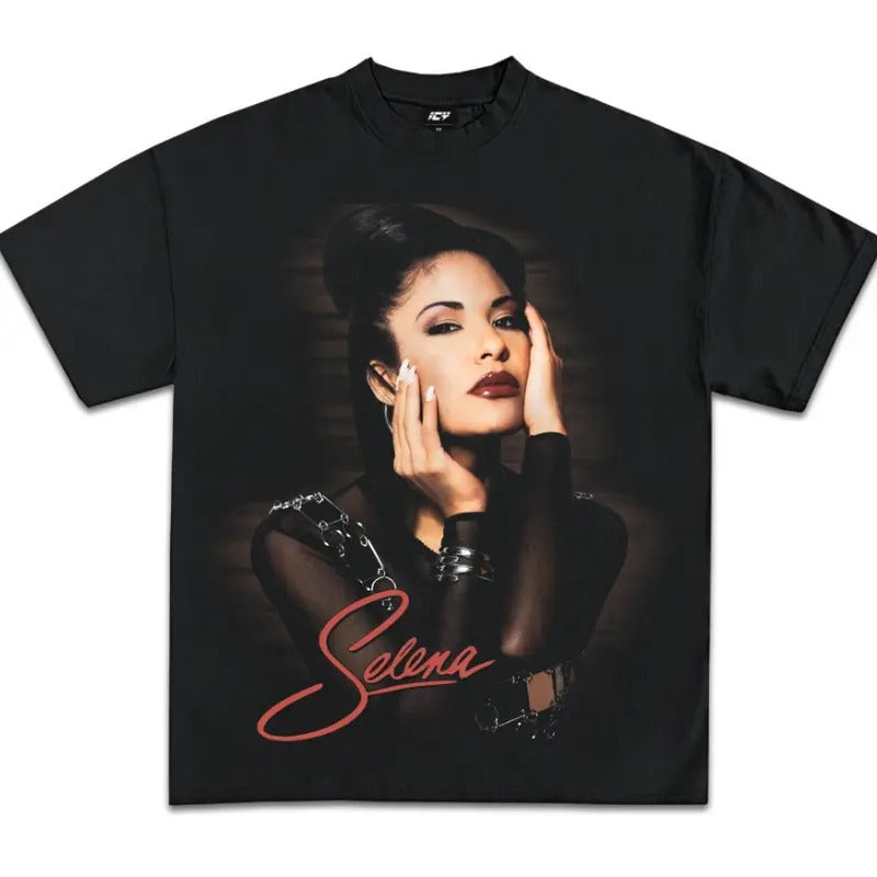 Selena Graphic Black T-Shirt, Fans Shirt