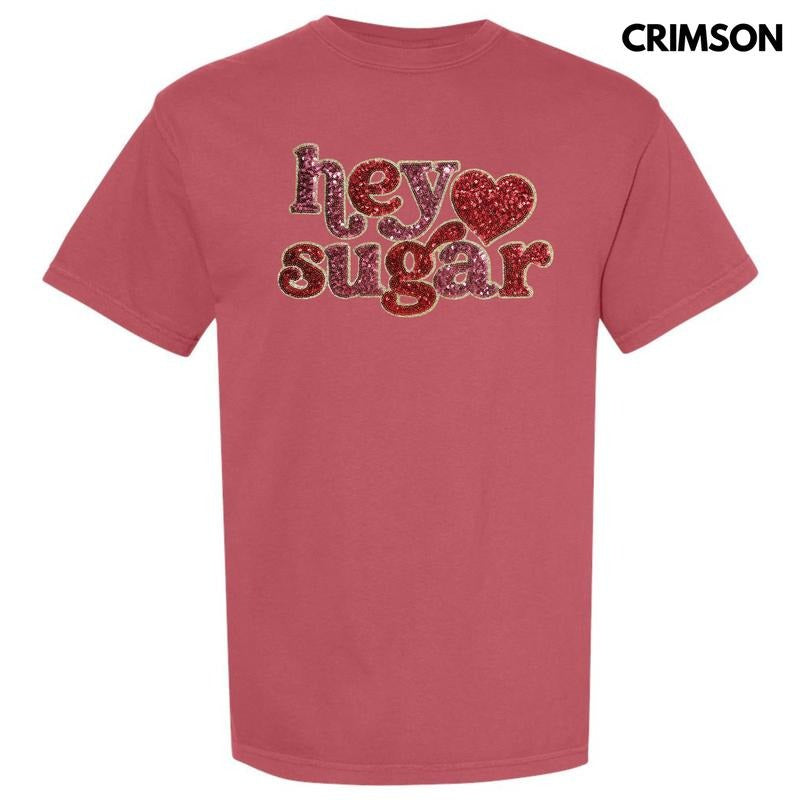 Sequin Hey Sugar Patch Comfort Colors T-Shirt