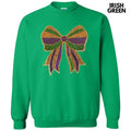 Sequin Mardi Gras Bow  Patch Sweatshirt