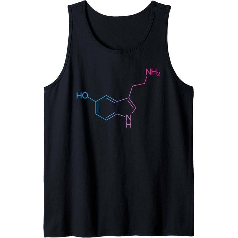 Serotonin Molecule Trippy Rave  Festival Happiness Tank Top made in usa