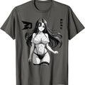 Sexy Waifu Otaku Anime Girl Japanese In Black And White Art TShirt