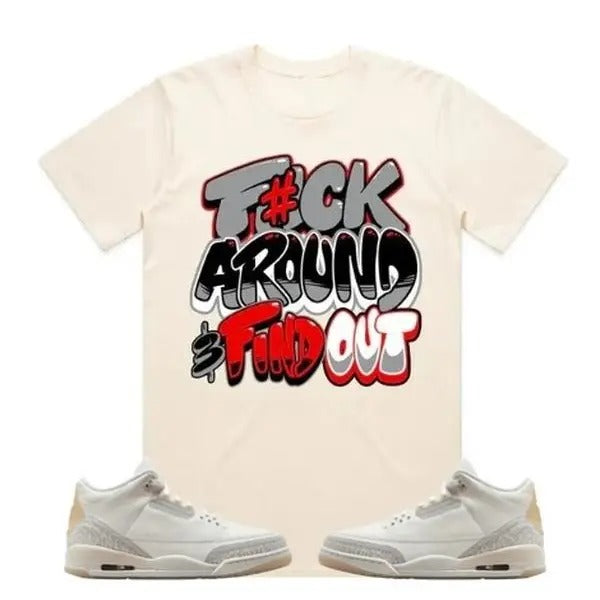 Shirt Fuch Around Matching J D Retro 3 Craft Ivory, Shirt To Match Sneaker