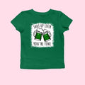 Shut Up Liver You_re Fine Bleech Print St. Patrick's Day Bella Women's Baby Tee, Y2K 2000's Style, Streetwear Style