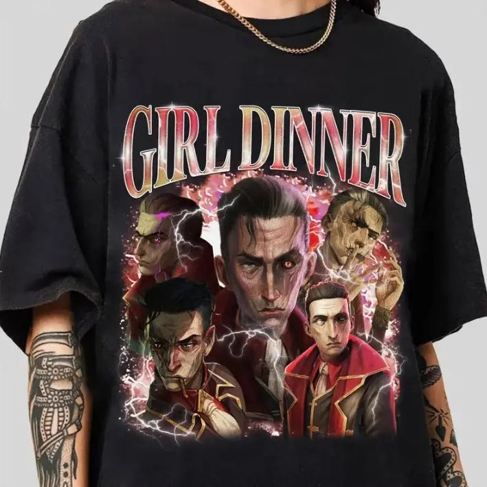 Silco Arcane T-Shirt,  Anime Apparel fanmerch, lol Merchandise Girl Dinner Shirt