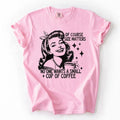 Size Matters, Coffee Lover, Funny, Sarcastic, Rude, Hilarious Tshirt, Women's Comfort Colors Tee