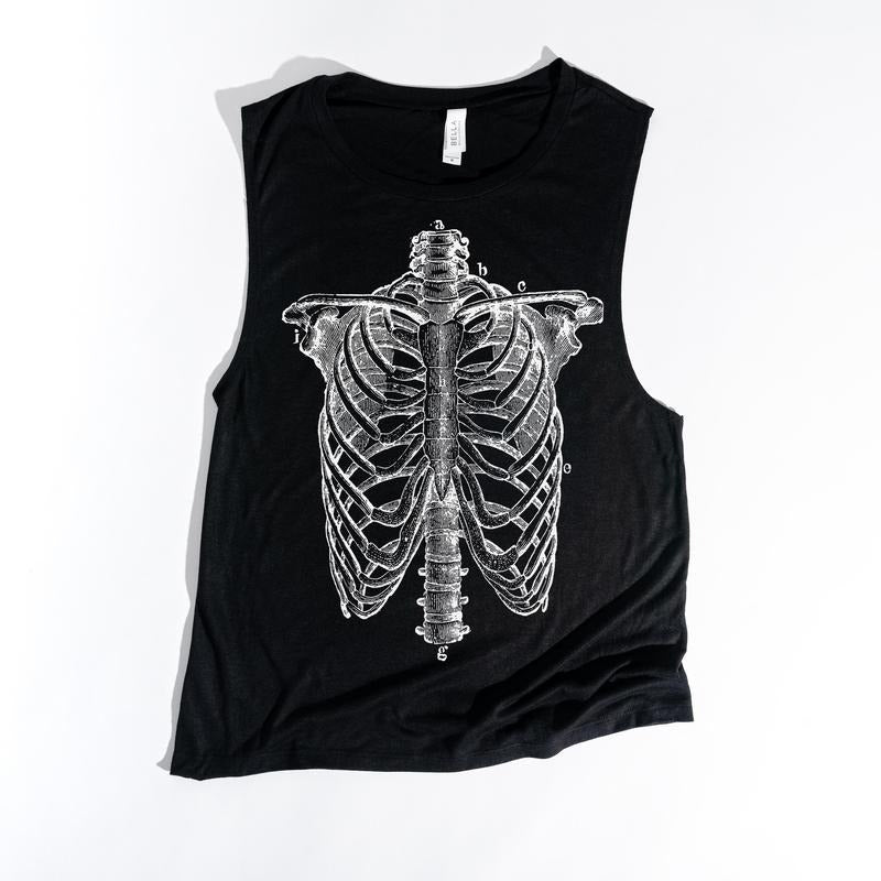Skeleton Ribcage -  Muscle Tank