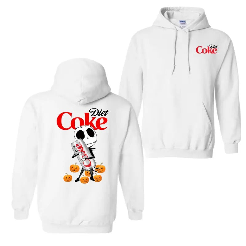 Skellington Diet Coke Halloween 2 Sided Hoodie T-Shirt, Diet Coke Hoodie For Men And Women - Trendy Shirt