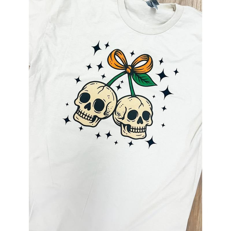 Skull Cherries Graphic Top