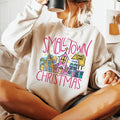 Small Town Christmas Coquette Tshirt Sweatshirt, Bible Verse Sweatshirt, Christmas Nativity , Unisex Sweater Pullover Tee