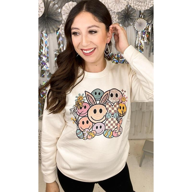 Smiley Easter Bunny Sweatshirt