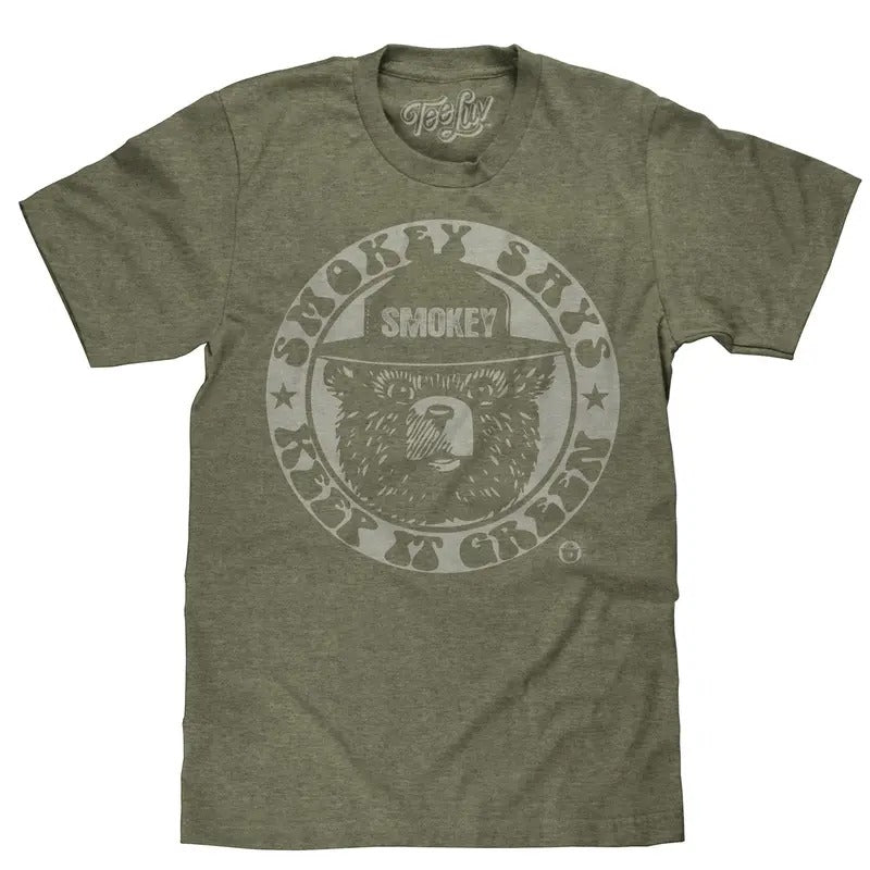 Smokey Bear Keep it Green Logo T-Shirt - Green