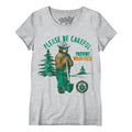 Smokey Bear Please Be Careful Prevent Wildfires  Women's Scoopneck T-Shirt - Gray