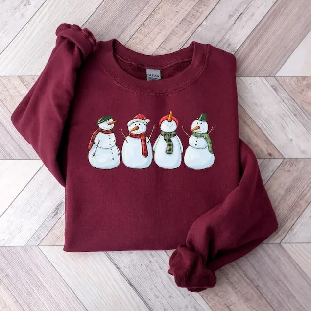 Snowman Sweatshirt, Christmas Farm Sweatshirt, Snowman Tee, Snowman xmas sweater
