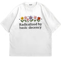 Socialist Radicalized by Basic Decency T-Shirt Retro Graphic Tee Retro Graphic