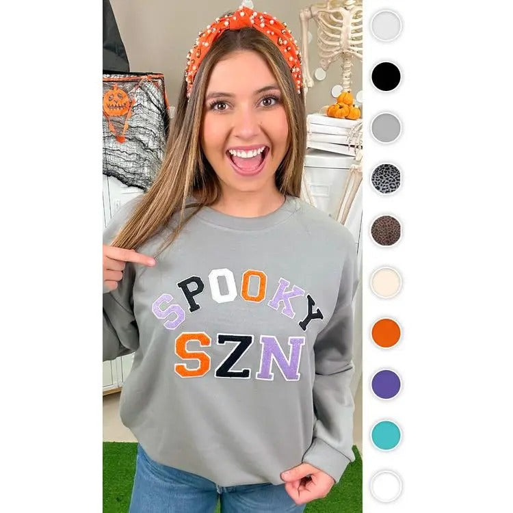 Soft Chenille Spooky SZN Graphic Sweatshirt