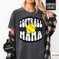 Softball Mama Shirt Comfort Colors, Retro Gameday Tshirt, Womens Softballl Tee, Womenswear Oversized Crewneck