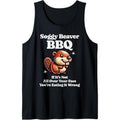 Soggy Beaver BBQ If It's Not All Over Your Face Adult Humor Tank Top