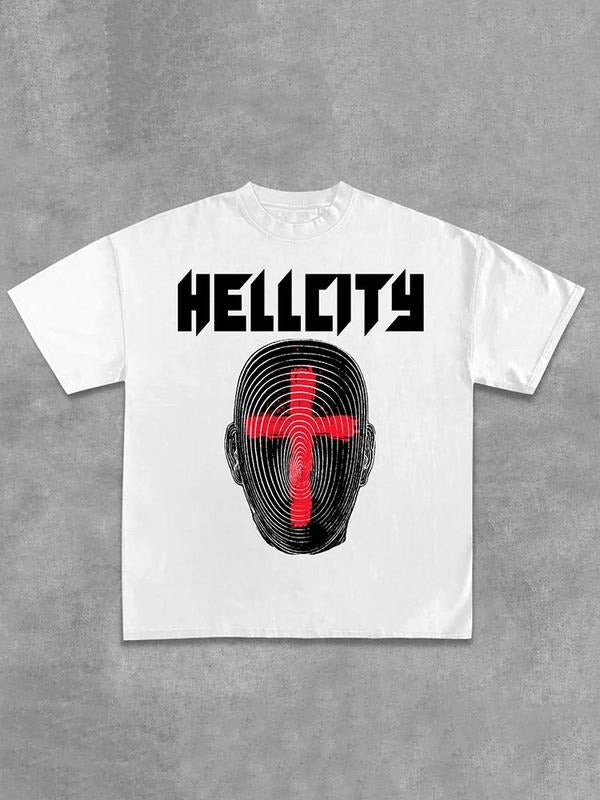 Sopula Hellcity-New Printed Pattern Design Cotton Casual T-Shirt