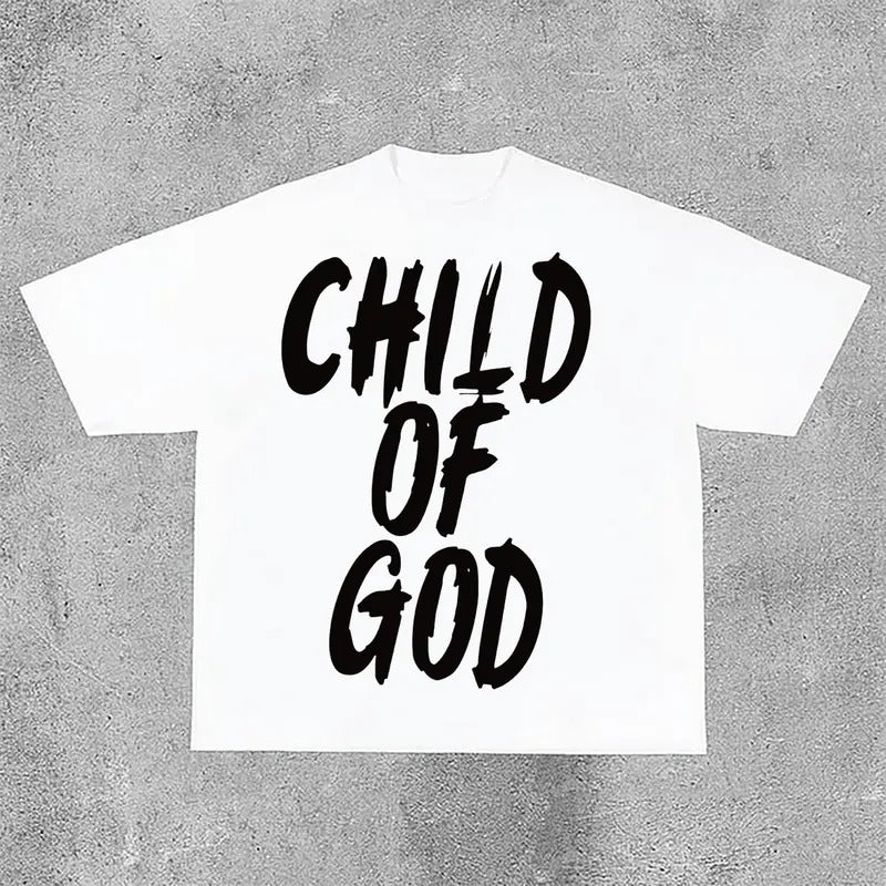 Sopula Men's Child Of God Print Cotton Short Sleeve T-Shirt