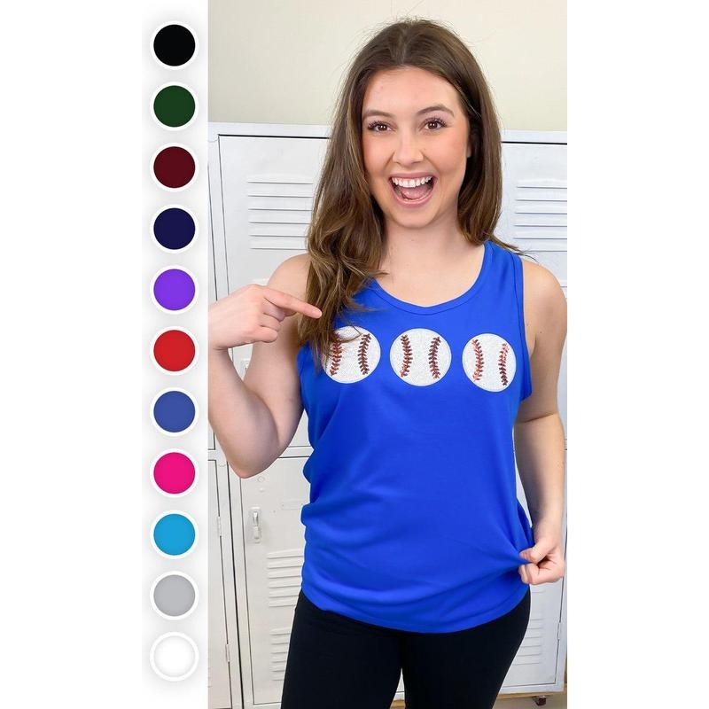 Sparkle Baseball Tank Top